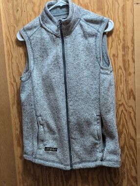Simply Southern Light Gray Fleeced Zip Vest